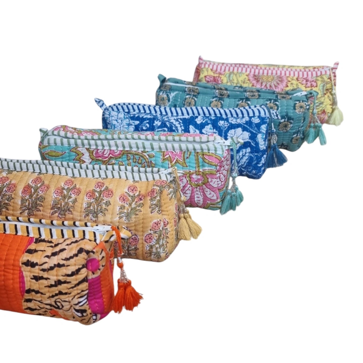 Estuche - Tigre naranja y rosa