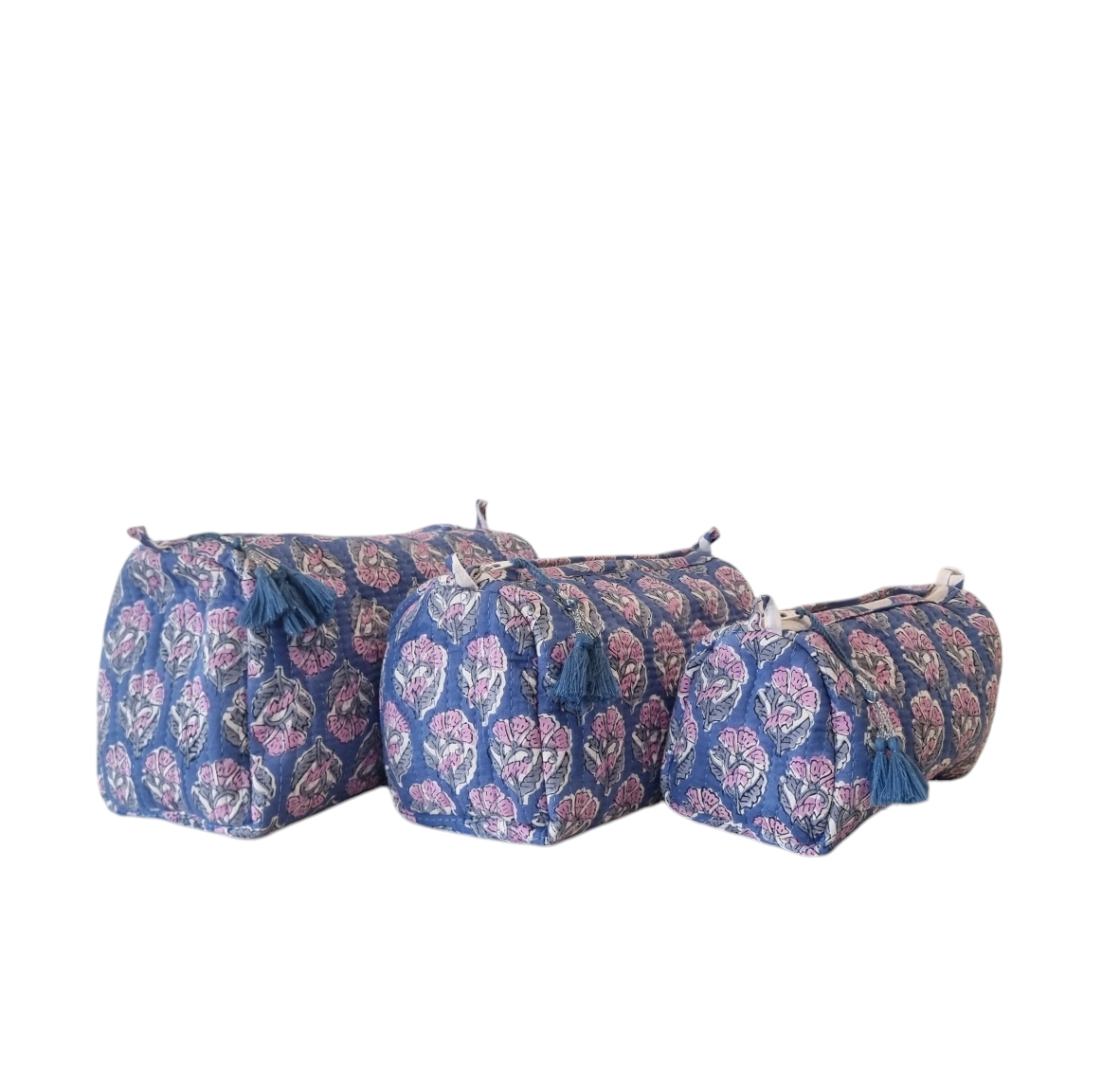 Neceser - Azul flor rosa