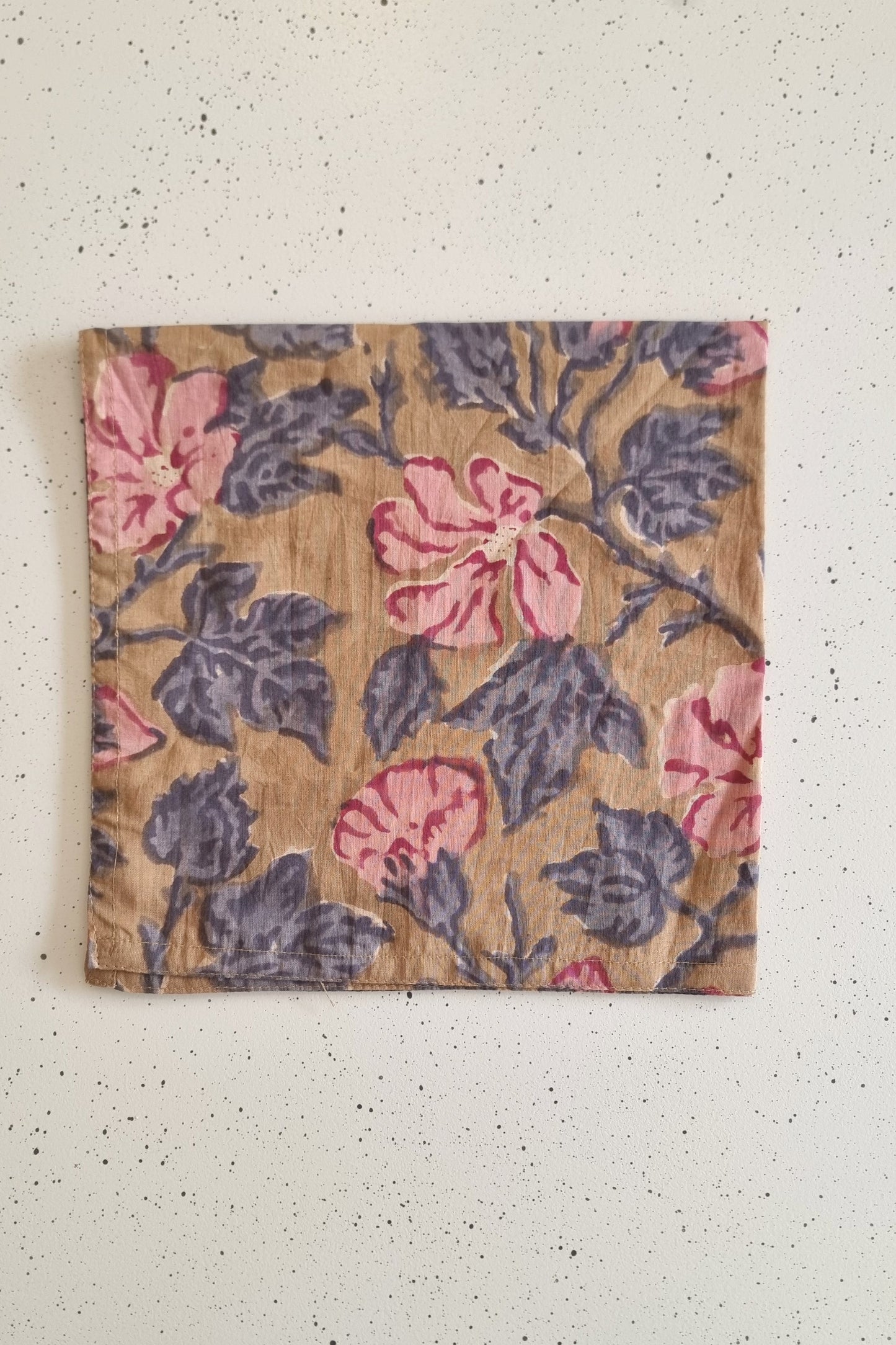 Servilleta N.º3 Beige flor rosa