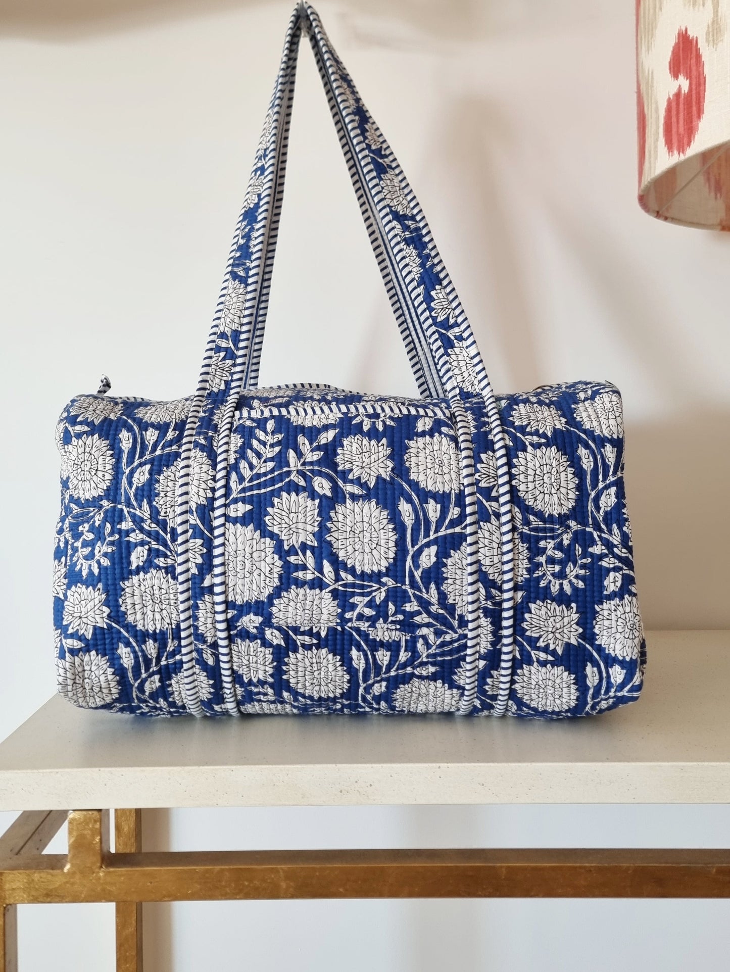 Bolsa de fin de semana - Floral azul