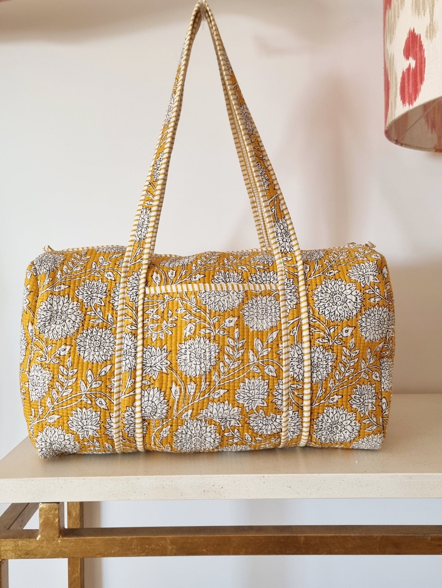 Bolsas fin de semana - Floral amarillo mostaza