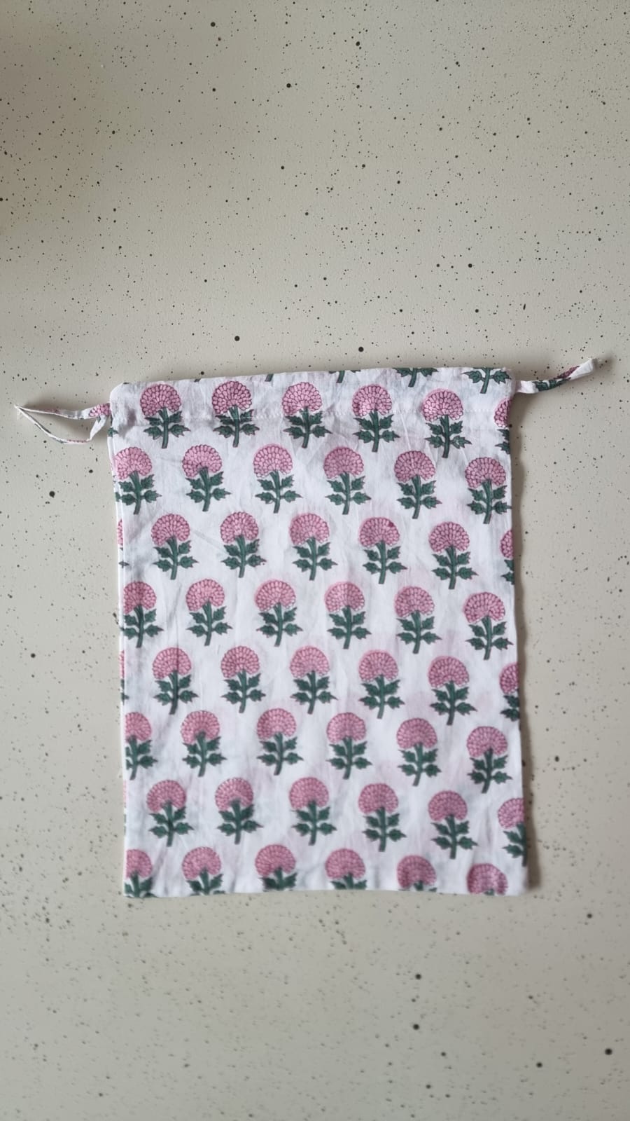 Bolsa de tela grande - Blanca flor rosa