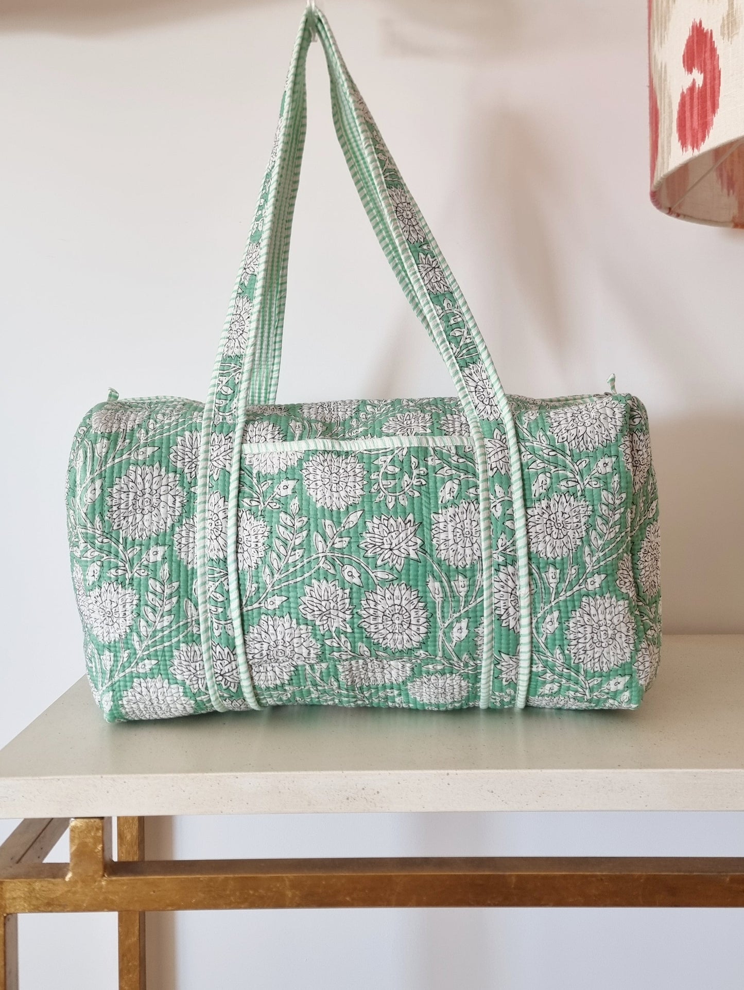 Bolsa de fin de semana- Floral verde
