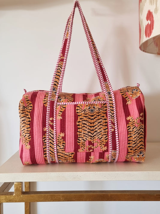 Bolsa de fin de semana - Tigres rosa OSCURO