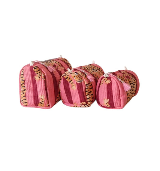 Neceser - Tigre rosa OSCURO