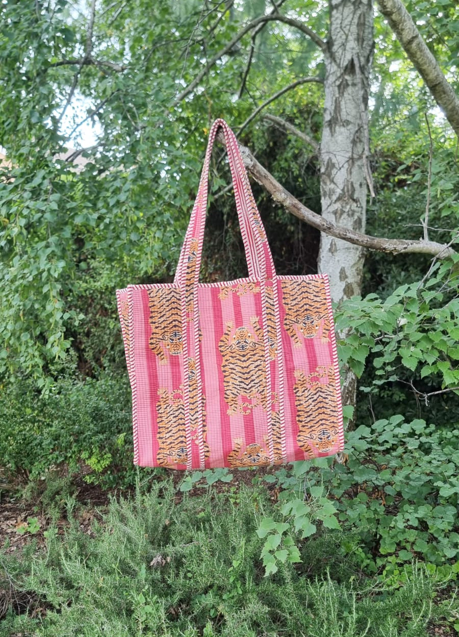 Tote bags - Tigres rosa CLARO