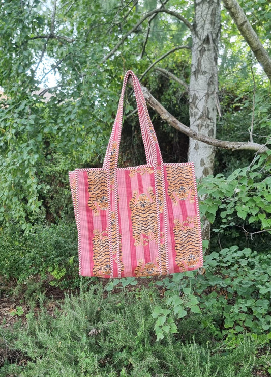 Tote bags - Tigres rosa CLARO