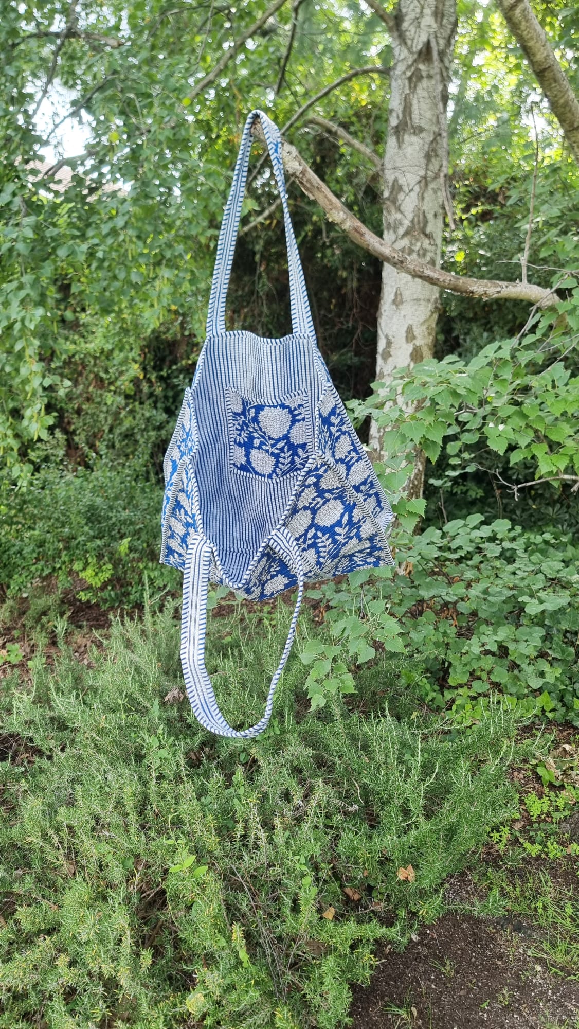 Tote Bag - Floral azul