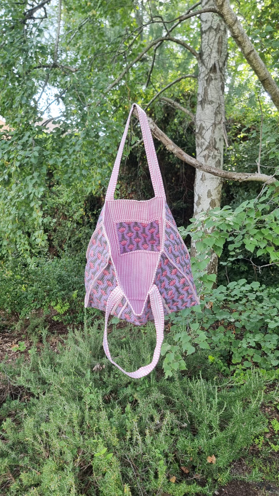 Tote Bag - Tulipanes malva y rosa