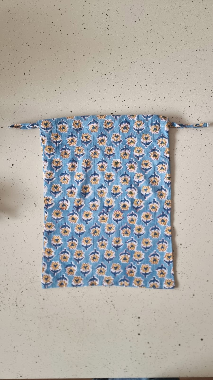 Bolsa de tela grande - Azul y amarilla