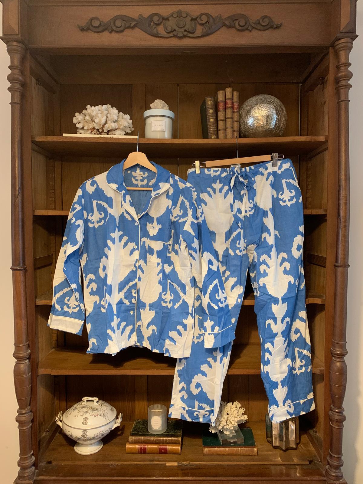Pijama Ikat azul