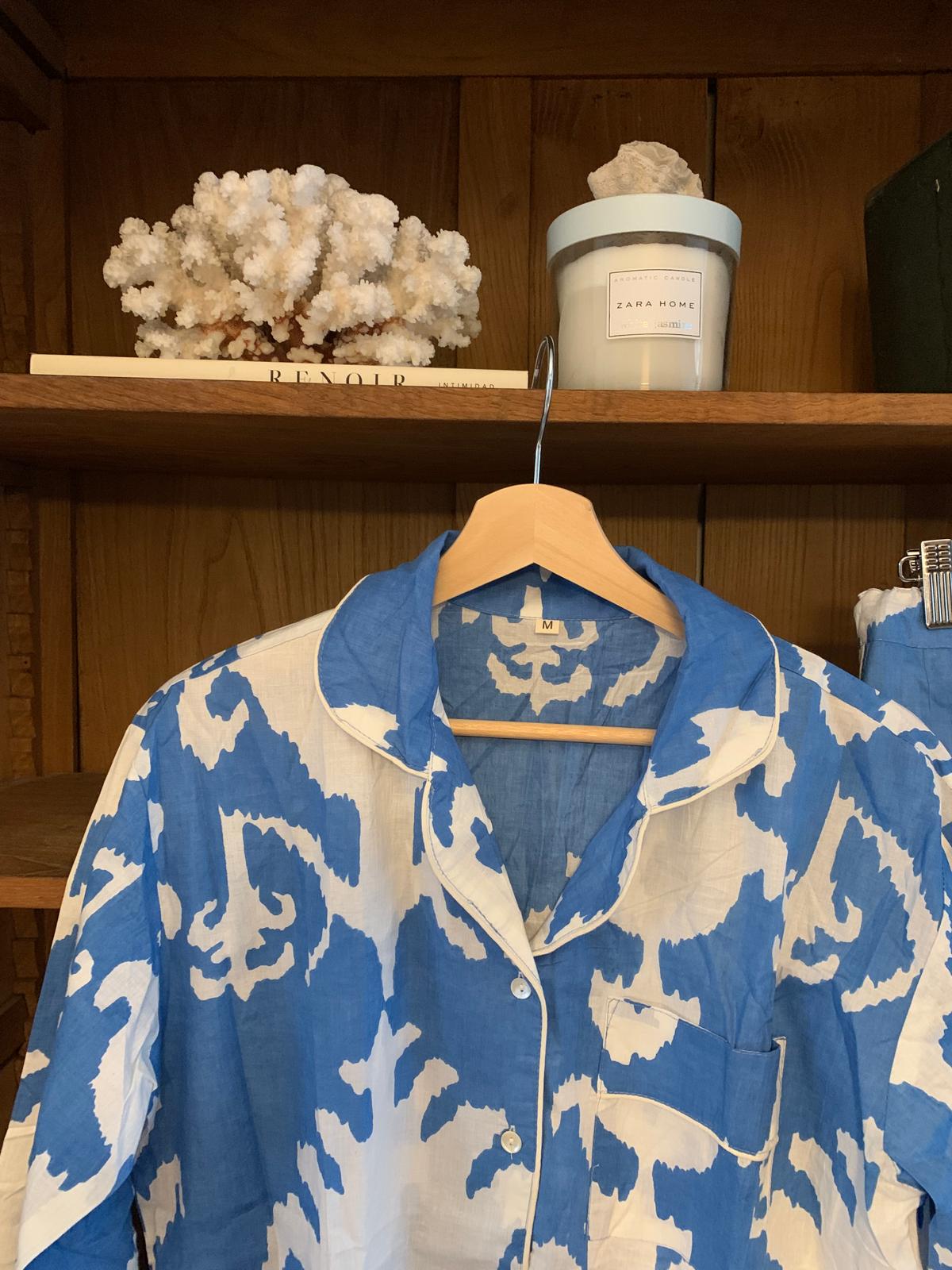 Pijama Ikat azul