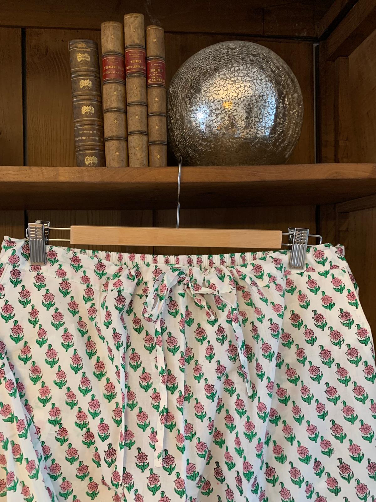 Pijama florecitas rosas