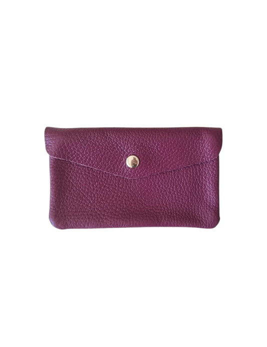 Monedero de piel - Morado